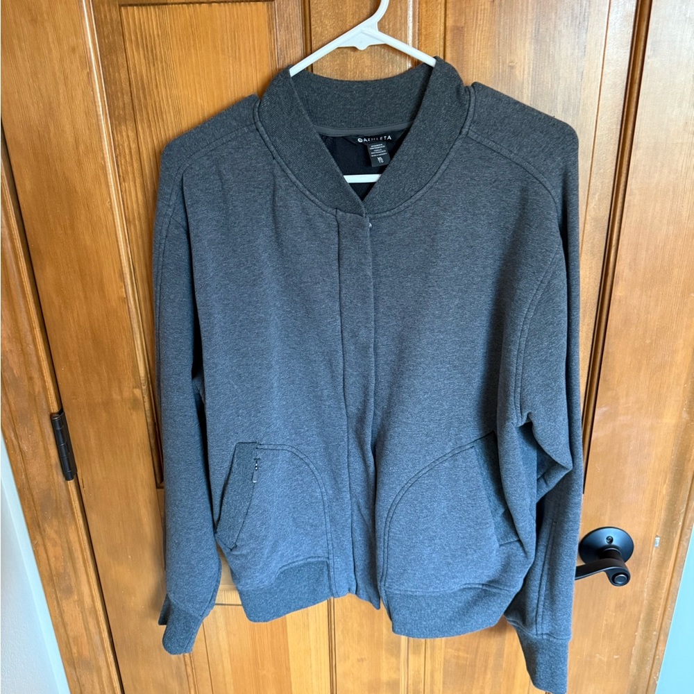 Athleta Grey Bomber Jacket - image 1
